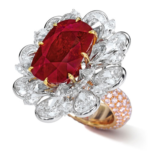 A Spectacular Ruby and Diamond Ring