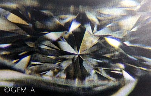 Single Refraction in a Diamond