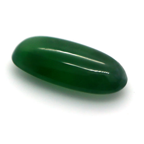 An Oval Green Jade Cabochon