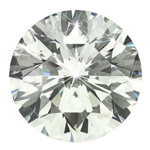 A Round Brilliant Cut Diamond Table Up
