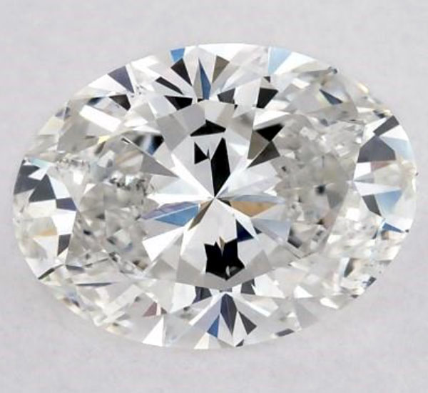 An Oval Cut Diamond with subtle bow tie effect